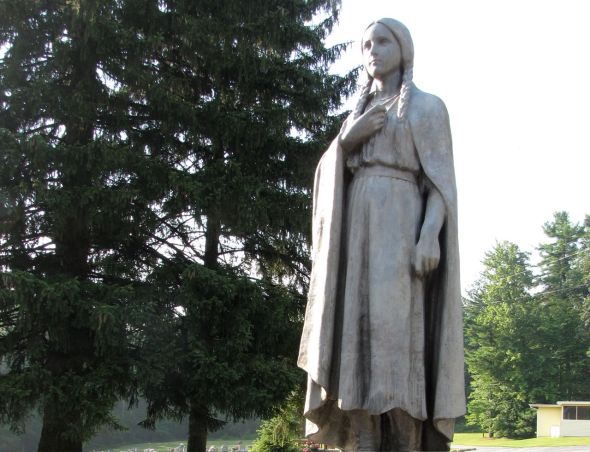 Mary Jemison at Marsh Creek - Statue on the Grounds of St. Ignatius Loyola Catholic Church. Photograph Courtesy Jeffrey Martin