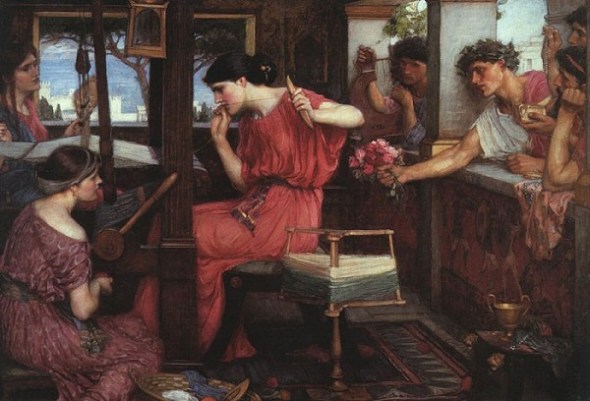 Penelope and the Suitors (1912) John William Waterhouse
