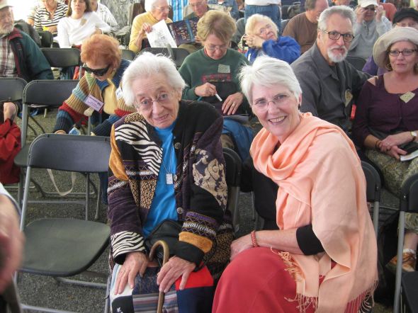 Two of my favorite revival storytellers  Connie Regan-Blake and the late Kathryn Tucker-Windham at the National Storytelling Festival. Photo courtesy Connie Regan-Blake