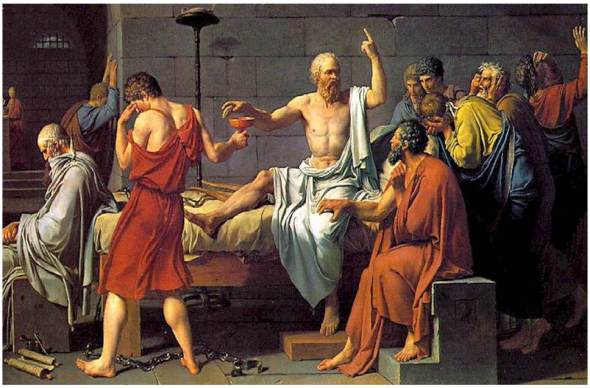 The Death of Socrates by Jacques Louis David, 1787 